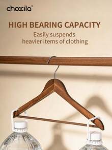1/5/10pcs Wooden Clothes Hangers Without Slide Bar, Premium Durable Wood Closet Organizer For Suits Coats Pants Shirts, Heavy-Duty Wardrobe Storage Solution, Non-Slip Grips Clothing Hanger Set For Home Bedroom Laundry Room Organization, Strong Wooden Coat Hanger Perfect For Daily Use And Professional Display, Stylish Wooden Garment Hangers For Jacket Dress Sweater Storage - Multicolor - View 6