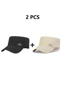 Mũ lưỡi trai nam đơn giản in hình đỉnh núi, có thể điều chỉnh kích cỡ, kiểu dáng thường ngày, phù hợp cho cả mặc hàng ngày và đi du lịch (2 chiếc/1 chiếc). - mũ bóng chày - Xem 4