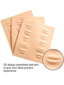 5pcs Soft Silicone Lip Makeup Exercise Model, Reusable Skin Training, Used For Lip Powder Blusher And Makeup - View 4