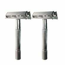 Dao cạo an toàn hai lưỡi + 10 lưỡi dao, dùng được cả nam và nữ, dao cạo tái sử dụng, vật dụng thiết yếu cho gia đình và du lịch. - kiểu A - Xem 8
