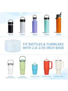 Ống bọc cốc silicon bóng bảo vệ, phù hợp với cốc giữ nhiệt 20-40 oz và chai 12-24 oz, giảm vết lõm, bảo vệ đáy cốc, phù hợp với nhiều loại đáy chai/ly hơn, vật dụng thiết yếu cho mùa tựu trường. - Nhiều màu - Xem 7