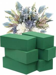 20pcs/10pcs/8pcs/1pc/2pcs/4pcs/6pcs 5.51" X 3.14" X 1.77" - Dry & Wet Floral Foam Bricks, Green Polystyrene Foam Blocks, Suitable For Flower Arranging, Plant Decor And DIY Crafts, Spring Floral And Handicrafts - Multicolor - View 1