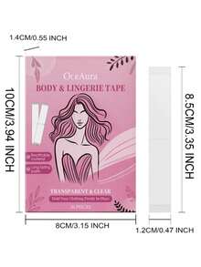Cinta adhesiva antideslizante para ropa, cinta adhesiva doble cara impermeable para camisas y lencería - cinta corporal suave para mujeres, unión de tela resistente todo el día - Multicolor - Ver 9