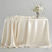 1 Khăn trải bàn Giáng sinh bằng vải satin ngà thanh lịch, Khăn trải bàn hình chữ nhật bằng vải satin polyester có thể giặt và tái sử dụng cho đám cưới, sinh nhật, nhà hàng, tụ họp tại nhà, tiệc ngoài trời, khăn trải bàn, trang trí bàn, khăn ăn tiệc Giáng sinh - Ngà voi - Xem 12