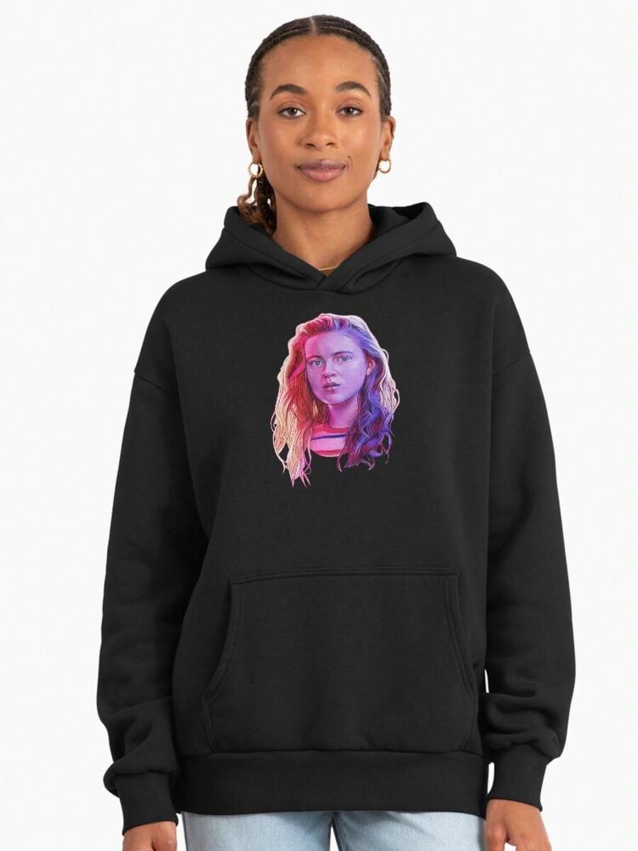 St RangerA TH;Inngs Max Large Rose Tone Portrait Ultra Comfatable Hoodie,Fashion Forward Urban Hoodie,  Streetwear Casual Hooded Sweatshirt, Cool Long Sleeve Pullover For Youth And Adults - Black - View 1