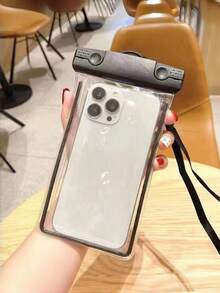 1pc Waterproof Luminous Phone Pouch, Waterproof Phone Bag, Swimming Neck Strap Phone Pouch, Touch Screen Lanyard Phone Pouch, Glow-In-The-Dark Phone Pouch - Multicolor - View 13