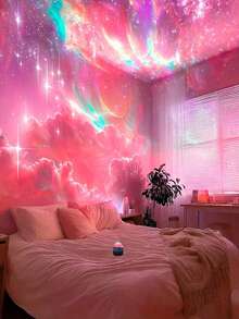 1pc Aurora Galaxy Projector Light, LED Starry Sky Projector Light, Remote-Controlled Northern Lights Projector Light, USB-Powered Decorative Night Light, Suitable For Bedrooms, Living Rooms, Rooms, Home Decor, Parties, Birthdays, Weddings - Colored Light - View 12