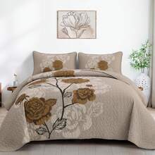 Quilt Set Queen 3 Pieces Boho Green Quilt Coverlet Set Soft Microfiber Lightweight Green Quilted Bedspread For All Season 90"X96"Bed Comforter Set Room Deocr Bedroom Deccor Home Décor Wedding Items,Birthday Decarations Spring Decor,Vintage Decor. - màu xanh lá - Xem 7