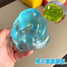 Green Apple Blue Maltose Soft Toy Anti-Stress Sensory Fingertip Toy Soft Transparent Slow Rebound Stress Relief Toy EBZA - XANH DA TRỜI - Xem 3
