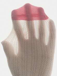 5双儿童袜子，卡通粉色蝴蝶结图案，女童幼儿袜，百搭日常休闲穿搭，心形和兔子图案 - 彩色 - 查看 3