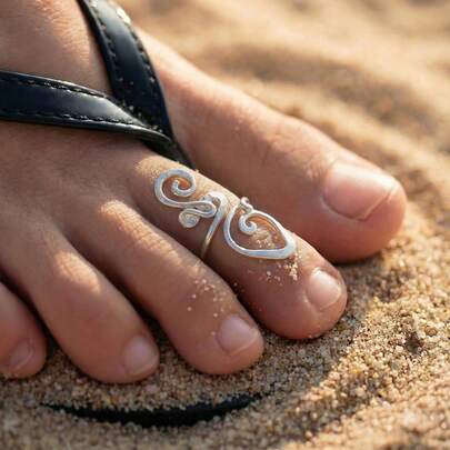 1pc Asymmetrical Adjustable Anklet, Fashionable Women's Best Beach Resort Accessory, Suitable For Women's Beach Vacation, Party, Date, Best Summer Gift For Her, Excellent Gift