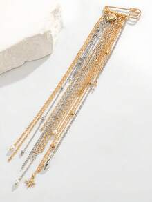 1 chiếc ghim cài áo mặt dây chuyền hình trái tim có tua rua, dây chuyền dài, dành cho nữ. - Nhiều màu - Xem 4