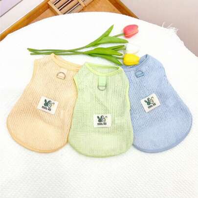 1 chiếc áo khoác cho thú cưng, Áo khoác mùa xuân/hè, Quần áo cho thú cưng, Áo khoác cho mèo mùa xuân/hè, Trang phục cho thú cưng, Quần áo hai chân cho thú cưng, Áo khoác có móc dây xích, Quần áo mỏng cho chó và mèo nhỏ/vừa, Đồ dùng cho thú cưng, Thích hợp cho thú cưng nhỏ/vừa vào mùa xuân/hè.