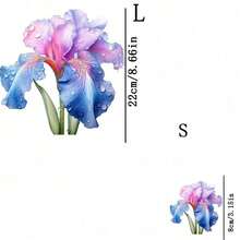 1/2/3 piezas Pegatinas de transferencia de calor con flores de iris alemán, adecuadas para decoración con prensa de calor en camisetas, almohadas, etc. Disponible en varios colores, duraderas, calcomanías de plástico lavables para mochilas, cojines, pantalones, fundas de sofá, impresión de camisetas resistente al lavado y desteñido. - Multicolor - Ver 9