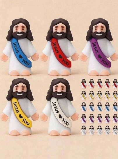 POKOJA LAND 10/20pcs Mini Jesus Doll Jesus Love You Jesus Models Small Jesus Doll Hide And Seek Sunday Party Favor Gifts (Random Colors) Miniature Jesus,Christian Models,Small Models,Christian Models,Party Favors,Jesus,Models,Jesus Gift,Jesus Stuffie,Miniature Jesus,Jesus,Mini Jesus,Christian Stuff,Jesus,Christian Stuff,Mini Jesus