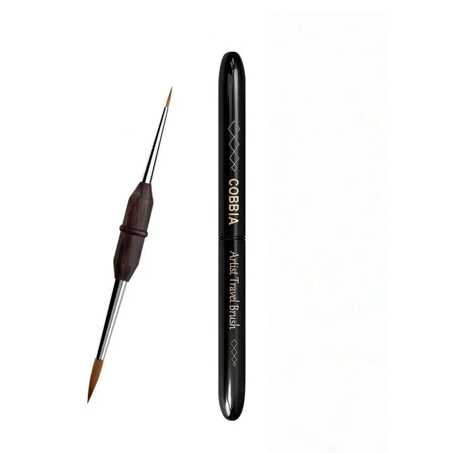 1支松鼠毛画笔和1支紫色貂毛专业便携式水彩画笔，适用于水彩、丙烯、水粉、油画和工艺品制作——高品质画笔，专为注重工具品质和舒适度的艺术家打造。 - 均碼 - 查看 1