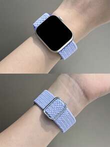 1条男女通用尼龙表带，兼容 42mm、38mm、40mm、41mm、44mm、45mm、46mm、49mm，时尚智能手表替换表带，适用于Series Ultra2、Ultra SE2、SE 11、10、9、8、7、6、5、4、3、2、1，是返校学生的理想礼物 - 柔霧紫 - 查看 8