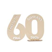 仅限 1966 年至 2026 年出生的 60 岁人士/1956 年至 2026 年出生的 70 岁人士。生日派对氛围装饰、木制留言板装饰品、70 岁生日签到卡、退休派对用品、中心桌装饰、生日祝福装饰签名纪念品和重要纪念牌匾。 - 查看 8