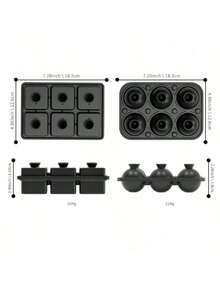 1/2PCS 6Grid Diamond Shaped Ice Mold Reusable Ice Maker IceCream Tools Ice Ball Mold Round Square Silicone Ice Mold Kitchen Tools - Multicolor - View 8