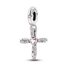 925 Sterling Silver Pink Series Charms Bow Tie Girl Cake Princess Beads Pendant Setting Bracelet Jewelry Gift For Women 3Q3Y - KTC456 - 查看 12