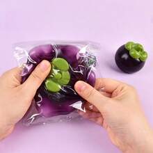 Fluid Mangosteen Squeeze Toy, Stress Relief Fruit Squeeze Toy With Slow Rebound, Fruit Squeeze Ball Stress Relief Creative Toy, Soft Squishy Mangosteen Simulation, Slow Fermentation Anti-Pressure Fruit Shaped Squeezer, Fun And Stress Relieving, Soft Mangosteen, Birthday Gift, Holiday Gift, Perfect Gift - Multicolor - View 11