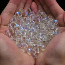 100pcs Round Frosted AB Glass Beads With Holes - Available In 8mm Size, Sparkling White Glass Beads With AB Plated Beads, Suitable For Loose Bead Design, Perfect For Jewelry Making, Including Beads For Bracelets And Necklaces ﻿ - Multicolor - View 7