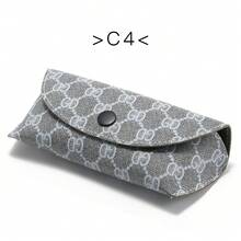 New Glasses Case, Sunglasses PU Case, Sequin Glasses Packaging Box, Sunglasses Leather Case Packaging Box - G02C5 暖白 - 查看 9