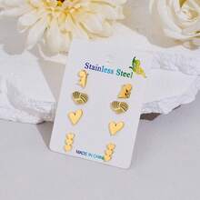 女士时尚不锈钢心形耳环。日常佩戴和特殊场合都非常适合。 - 2ZH009 - 查看 3