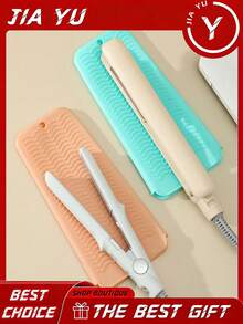 1 Tappetino in silicone extra large resistente al calore, custodia da viaggio portatile, per piastre arricciacapelli, piastre piatte e strumenti per lo styling dei capelli, tappetino resistente al calore per strumenti per capelli, custodia portatile per arricciacapelli. - nero - Visualizzare 7