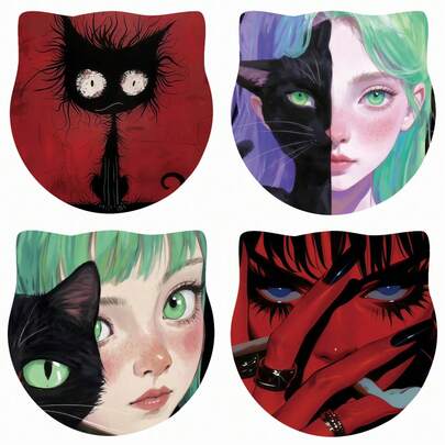 1枚5.8厘米/1.73英寸图案安全别针徽章，纽扣徽章，适合别在衣服、包包、背包上，是送给家人和朋友的趣味礼物。