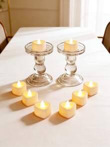 Nuova Candela Elettronica Venduta Molto Bene Oltre Confine, Luce LED Realistica per Compleanno, Proposta Romantica, Decorazione Atmosfera Romantica, Adatta per Feste, Celebrazioni, Matrimoni, San Valentino, Ognissanti, Ringraziamento, Decorazione Natalizia, Decorazione da Tavolo per Ristoranti - Piccolo Cuore - Visualizzare 3