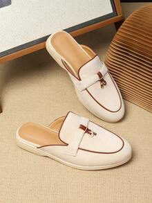 Men's Loafers 2026 Spring/Summer New Versatile Men's Slip-On Shoes, Business Formal British Style Loafers, Flat Soft Bottom Handmade Large Size Men's Shoes 43-46 - Off White - View 3