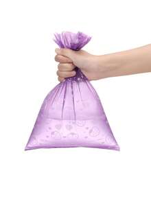 180/150/120/90/60/45/15 piezas Bolsas para excrementos de mascotas con aroma a fresa suave, bolsas gruesas para desechos de perros para uso en exteriores, bolsas a prueba de fugas para basura de gatos y perros, bolsas de basura para limpieza [1 rollo = 15 piezas] - Morado - Ver 11
