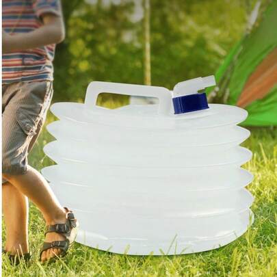 1 chiếc xô nước gấp gọn bằng nhựa PE 10L dùng ngoài trời, túi nước di động có vòi, bán sỉ cho cắm trại, leo núi, sử dụng trên ô tô.