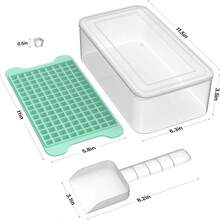 6-Piece Mini Set For Freezers: Small Trays With Ice Boxes - 135 X 4-Piece Easy-Release Granular Tray - Crushed Tray - 540 Compartments. Suitable For Bars, Pubs, Cafes, Homes, Offices, Etc. Perfect For Family Parties, Pool Parties, Beer Parties. Pairs Well With Cocktails, Whiskey, Beer, Cola, Juice, And Other Drinks. A Must-Have Set For Parties. Holiday Supplies. Family Gathering Supplies. - Quick Frozen Ice Cube Mold Ice Tray - View 12