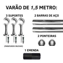 Curtain Rod Kit, Various Sizes, Thick Steel 28mm, Durable - 1PC - 查看 4
