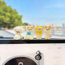 4 mô hình mèo con dễ thương đang đi du lịch, phụ kiện trang trí mini sáng tạo cho xe hơi, bàn làm việc, đồ tự trang trí. - Mèo du lịch - Xem 4