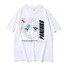 Panchiko DEATHMETAL Rock Album Graphic Print T-Shirt Womens Vintage Casual Tops T-Shirt Gothic Streetwear Graphic T Shirts Y2K - H1150-1-黑色 - 查看 2