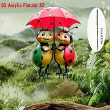 Ô che nắng hình bọ rùa 2D bằng acrylic, thích hợp trang trí sân vườn, dùng cho cây trồng trong chậu và bãi cỏ ngoài trời, đồ trang trí kiểu hoạt hình màu đỏ đen dùng được quanh năm, thiết kế hoàn hảo, phù hợp cho 11 lễ hội. - C - Xem 3