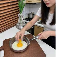 304不锈钢平底煎锅，小号煎锅，适用于煎蛋、牛排、烹饪酱汁、加热油，兼容电磁炉和燃气灶，尺寸14厘米-18厘米 - 查看 8