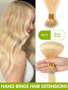 Tóc nối Nano Ring bằng tóc thật Remy, dài 12-22 inch, không đường nối, hạt nhỏ li ti, thẳng tự nhiên, vô hình, thích hợp cho phụ nữ dự tiệc cưới, kỷ niệm, tốt nghiệp, dạ hội, tiệc tối, quà tặng chuyên nghiệp tại salon, quà tặng ngày Valentine, phong cách Y2K. - Nhiều màu - Xem 22