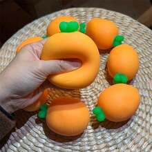 1pc Hot Selling New Carrot Squeeze Toy, Realistic Vegetable Slow Rebound Stress Relief Ball, Soft & Squishy, Super Stress-Relieving, Perfect Gift For Holidays, Birthdays, Hobby Enthusiasts - 彩色 - 查看 1