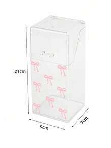 New Bow Pattern Dust-Proof Makeup Brush Storage Holder,Transparent Desktop Organizer With Cover, Makeup Brush And Pen Holder, Dust-Proof Storage Box For Cosmetics, Stationery, And Small Items, Multi-Functional Stand Makeup Brush Holder For Home And Office Use, With Dust-Proof Cover, Acrylic Makeup Storage Box, Large Capacity Vanity Brush Holder,For Holiday Beach, Bathroom Collection, Bedroom Collection, Large Capacity - Multicolor - View 7