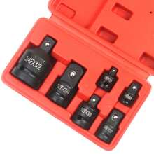 6/10pcs Pneumatic Universal Joint Connector Set, Including Large Air Gun, Medium, Large And Small Sleeve Connectors, 3/4" Small Sleeve, Square Head And Adapter - A - View 10