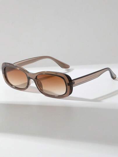 1 Pair Women's Oval Retro Personalized Street Style Fashion Fashion Glasses, Suitable For Outdoor, Beach, Vacation