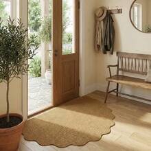 1pc Pineapple Rattan-Like Thick Durable Carpet, Brown Solid Color Multipurpose Simple Design, Suitable For Living Room, Sofa, Doormat, Bedroom, Outdoor, Kitchen - Multicolor - View 2