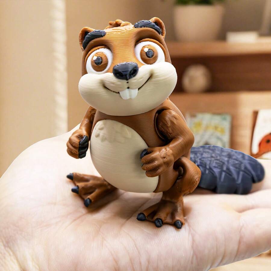 Mô hình hải ly in 3D sống động như thật, hình thú hoạt hình có thể cử động, đồ chơi trẻ em, quà tặng, trang trí xe hơi. - hải ly - Xem 1
