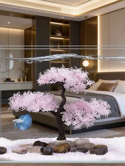 Phụ kiện trang trí bể cá mới năm 2026, cây thủy sinh nhân tạo sáng tạo, vật trang trí cảnh quan trong chậu.
