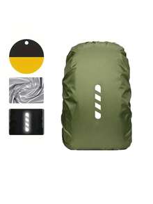30-40L Reflective Canvas Backpack Rain Cover, Fluorescent Backpack Rain Poncho, Waterproof Foldable Hiking Raincover, Suitable As Gift For Students And Office Workers. Applicable For Outdoor Activities, Rainy Season, Anti-Dust/Anti-Theft/Cycling/Hiking/Camping/Travel, Nighttime Use. 2026 New, Back To School Season, Multiple Colors Available - A - View 12