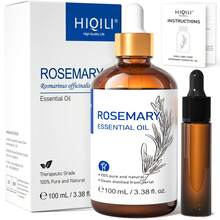 HIQILI 迷迭香精油，100毫升/30毫升/10毫升，100%纯植物精油，适用于头发和皮肤护理，可添加到洗发水中使头发柔软亮泽，也可用于沐浴露、DIY蜡烛和香水。 - Rosemary - 查看 10